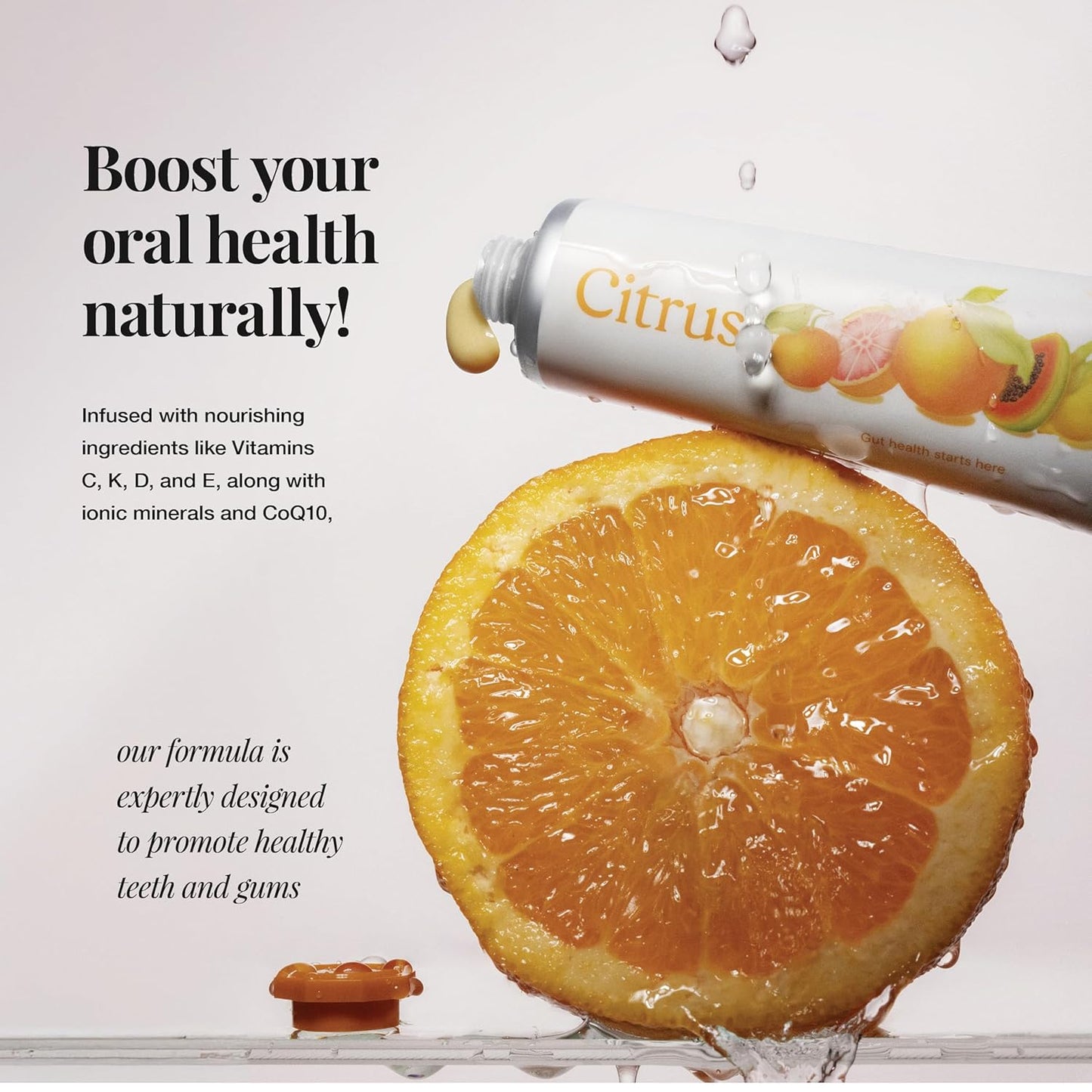 Revitin - Prebiotic Tandpasta – Fluoridevrij - Natuurlijk – Citrus Smaak - 96g
