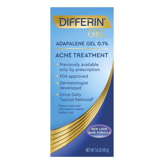 Differin Gel Adapalene Gel 0,1% Acne Treatment - Acne Zalf Tegen Acne & Verdere Uitbraak Van Acne - 45 gr