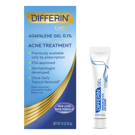 Differin Gel Adapalene Gel 0,1% Acne Treatment - Acne Zalf Tegen Acne & Verdere Uitbraak Van Acne - 45 gr